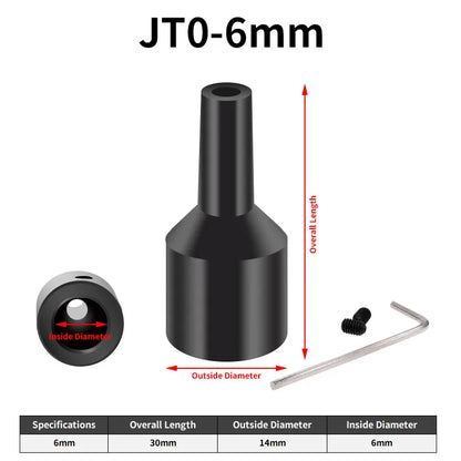 JT0 B10 B12 Adapter Connecting Rod – Steel & Copper Drill Chuck Shaft Sleeve, 4mm to 12mm Coupling