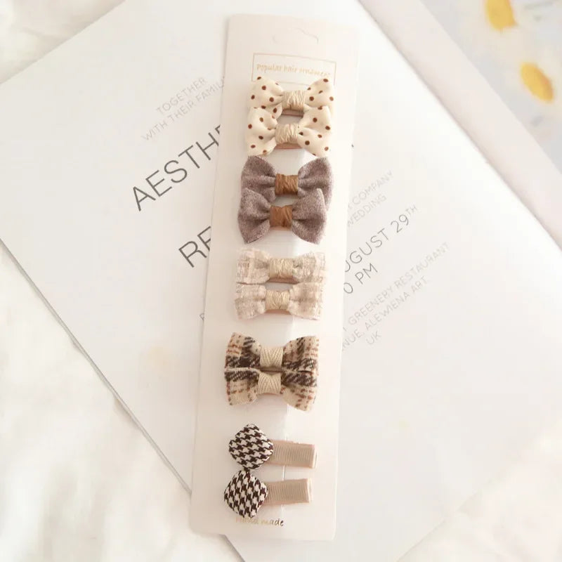 10Pcs Kids Hair Accessories Set - Cute Bow Hair Clips and Barrettes for Baby Girls
