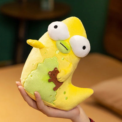 19cm Solar Opposites Yellow Monster Plush – Cute Big-Eyed Anime Stuffed Doll, Soft Cuddly Plushie Birthday Gift