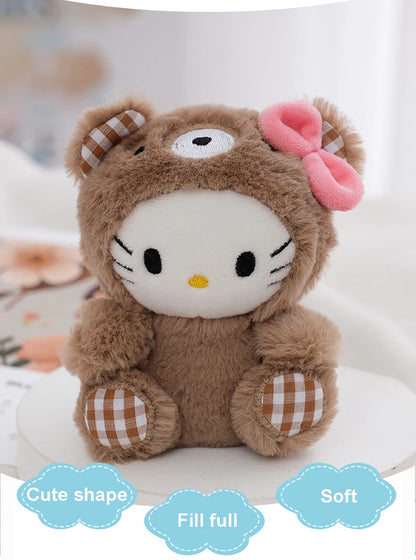 Sanrio Kawaii Plush Keychain — Hello Kitty, My Melody, Kuromi & Cinnamoroll Stuffed Cartoon Doll Pendant for Backpack Decoration