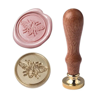 Vintage Copper Wax Seal Stamp – Curlicue Rose for DIY Scrapbooking, Invitations & Envelopes