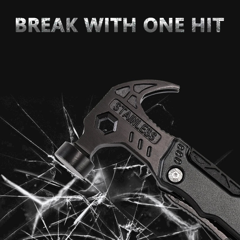 Multifunctional Pliers Multitool - Stainless Steel Claw Hammer with Nylon Sheath for Outdoor Survival, Camping, Hunting, and Hiking