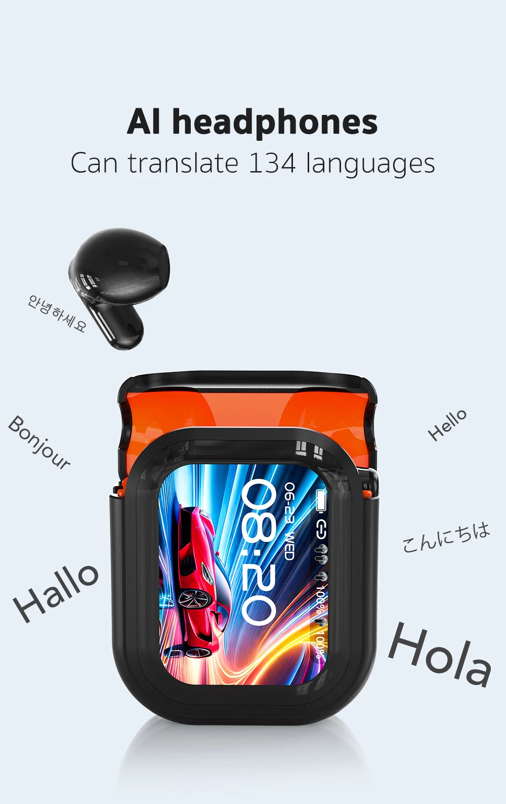 HTC NE20 Bluetooth 6.0 Wireless Translator Earphones – Waterproof IPX4 with Long Battery Life