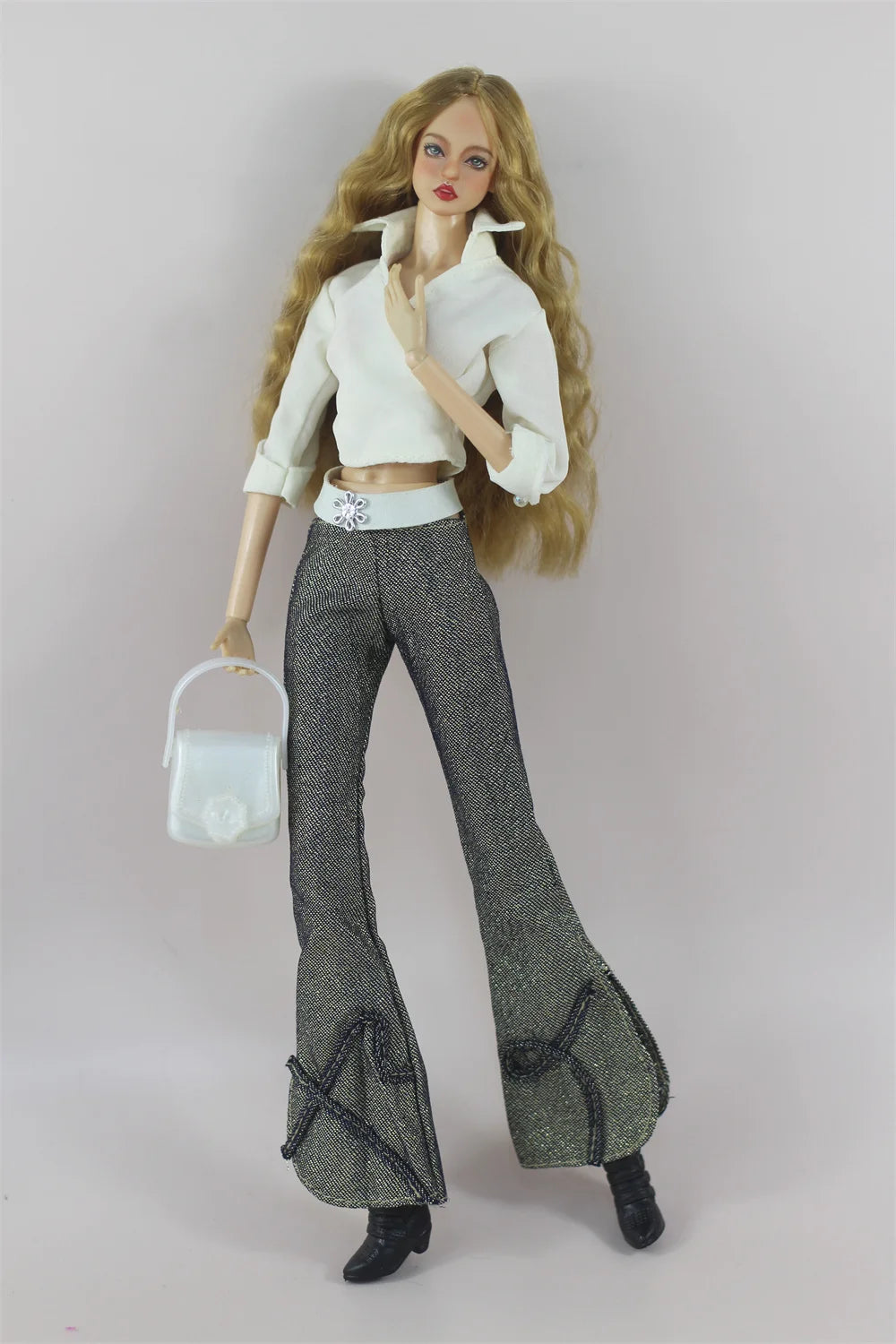 Handmade BABI CLOTHES Leather Overcoat – 11.5 Inch 30cm Doll BJD Outfit Accessories Gift