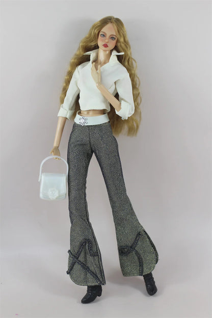 Handmade BABI CLOTHES Leather Overcoat – 11.5 Inch 30cm Doll BJD Outfit Accessories Gift