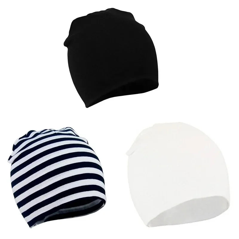 Baby Cotton Beanie Hat - Soft Candy Color Cap for Newborns, Toddlers & Kids