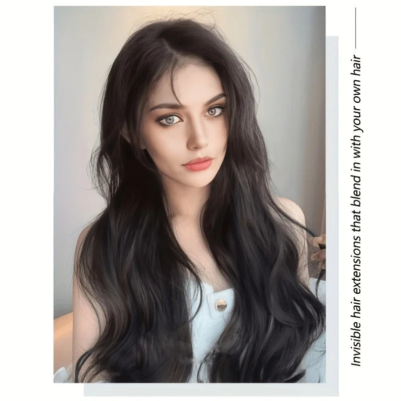 Invisible Long Wave Synthetic Hair Extensions – Fuller, Natural-Looking Strands for a Confident Hairstyle Design