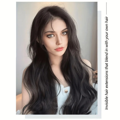 Invisible Long Wave Synthetic Hair Extensions – Fuller, Natural-Looking Strands for a Confident Hairstyle Design