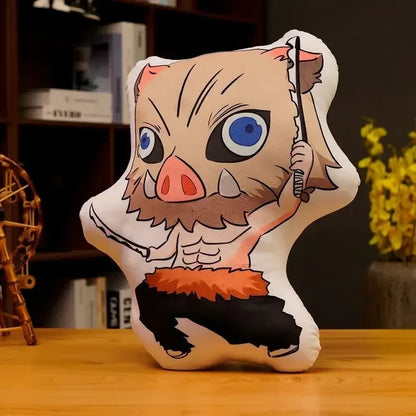 Demon Slayer Kimetsu no Yaiba Plush Cushion – Anime Dakimakura Pillow Tanjiro Nezuko Zenitsu Inosuke Kawaii Doll