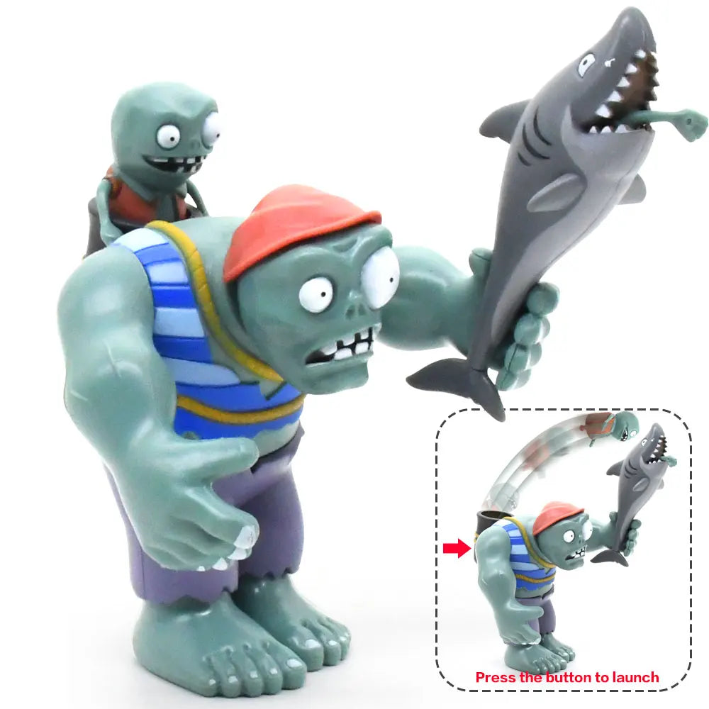 Plants vs Zombies Pea Shooter Action Figure — PVZ Boss Toy Doll Shooting Dave Allstar Gift for Kids