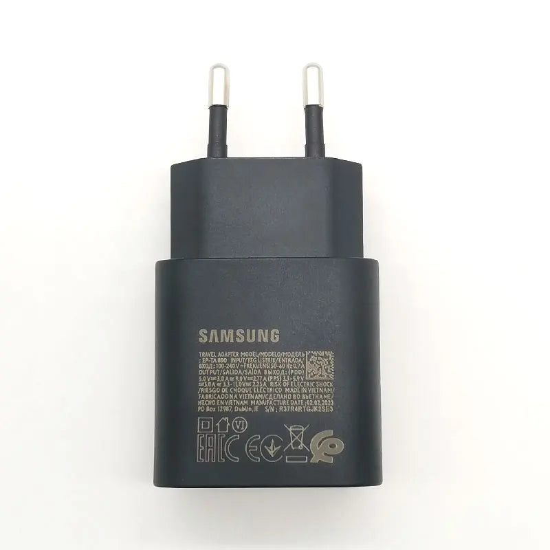 Samsung 25W USB-C PD Fast Charger - Super Fast Charging Adapter with Type-C Cable for Galaxy S20–S25, Z Flip, Z Fold & A55