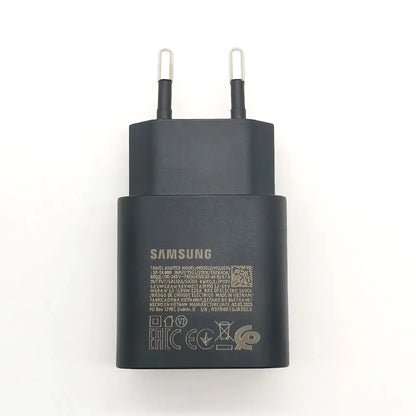 Samsung 25W USB-C PD Fast Charger - Super Fast Charging Adapter with Type-C Cable for Galaxy S20–S25, Z Flip, Z Fold & A55