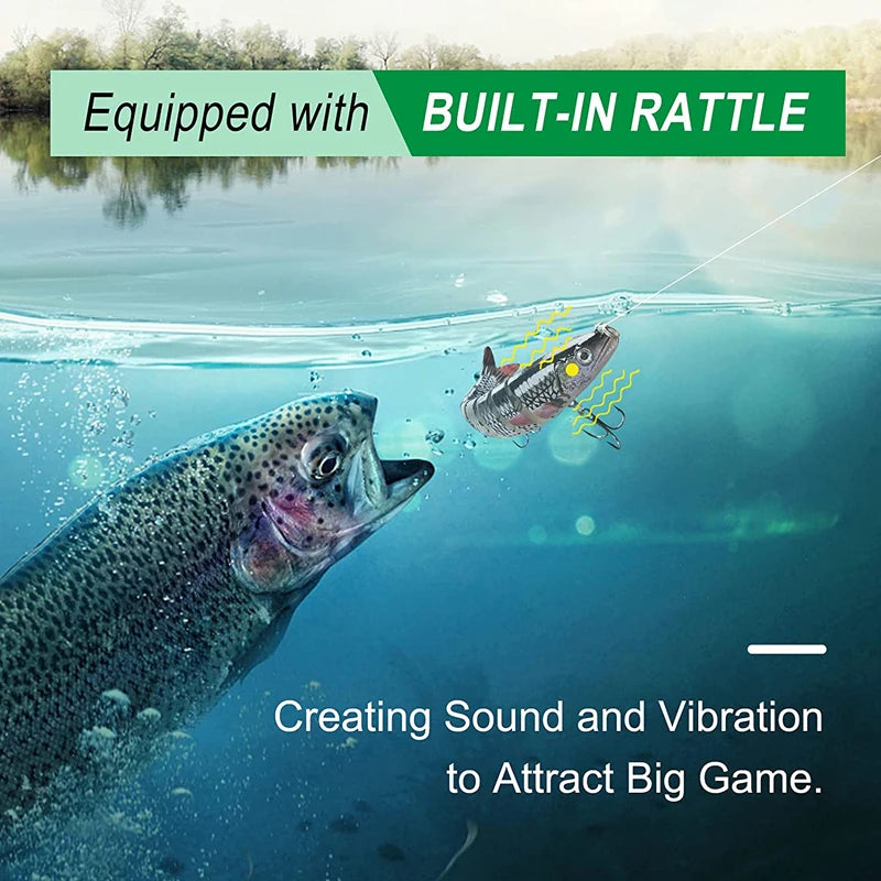 Multi Jointed Swimbait Fishing Lures - Slow Sinking Bionic Artificial Bait for Freshwater and Saltwater Bass Trout Fishing