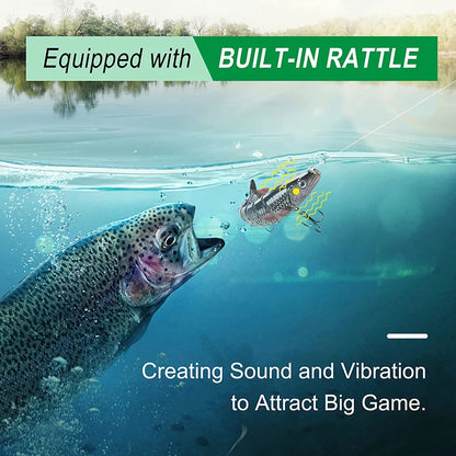 Multi Jointed Swimbait Fishing Lures - Slow Sinking Bionic Artificial Bait for Freshwater and Saltwater Bass Trout Fishing