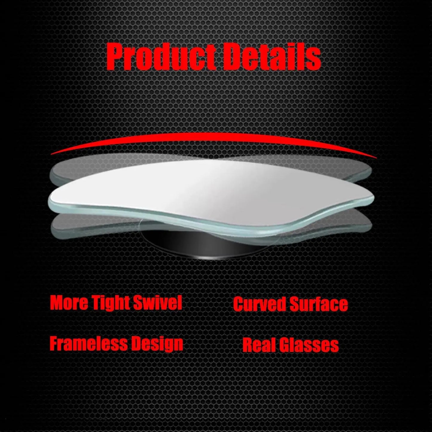 2pcs 360° Adjustable Car Blind Spot Mirrors – HD Convex Rear View Mirror for SUV & Parking