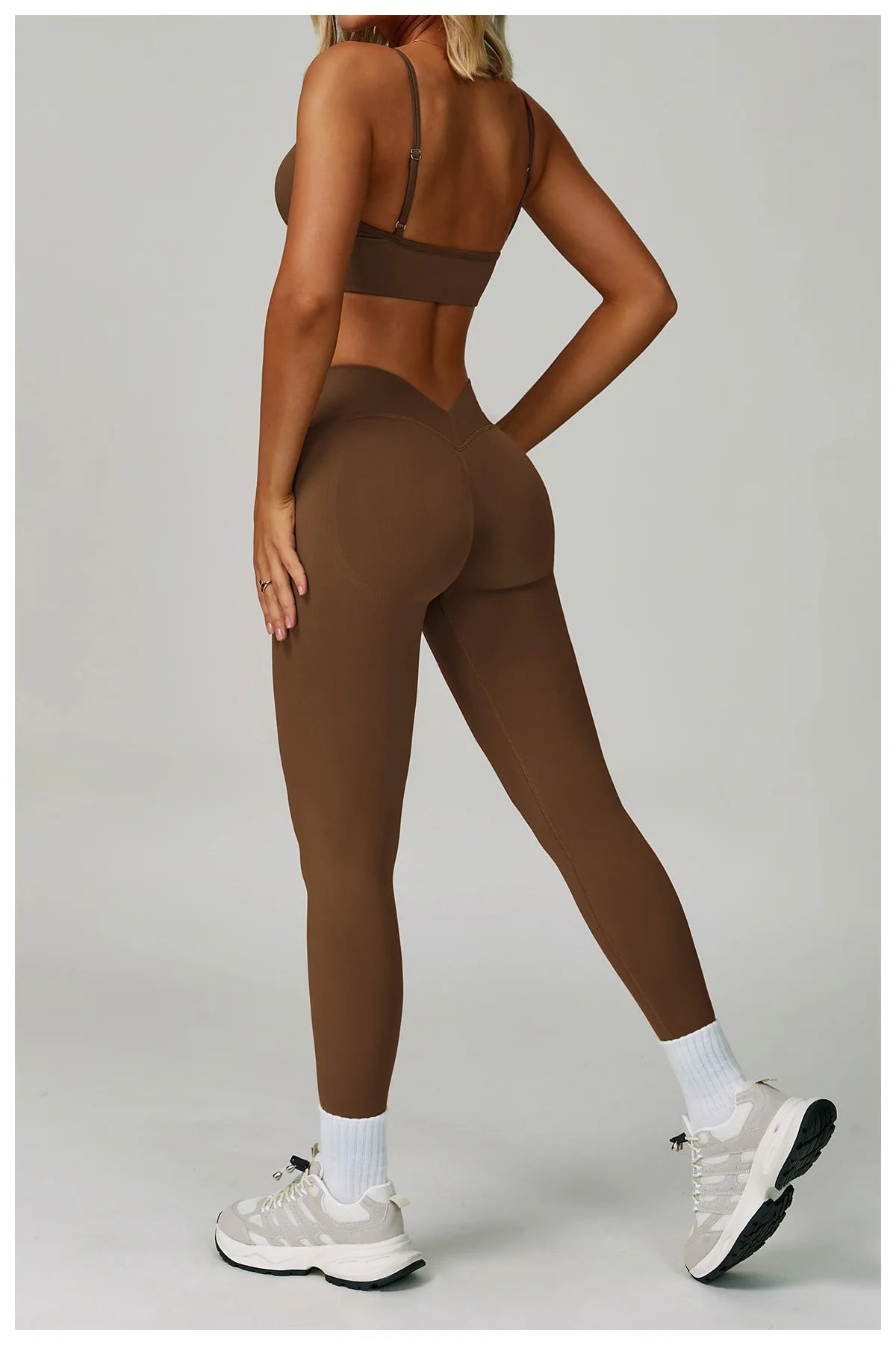 2/3PCS Women’s Seamless Yoga & Gym Set – Push-Up Sports Bra, Long Sleeve Jacket & Workout Leggings