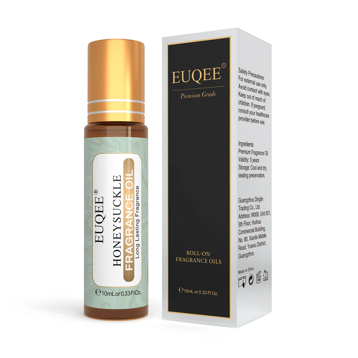 EUQEE 10ml Women's Roller Fragrance Oil - Coconut, Vanilla & Floral Aroma Scent Oil