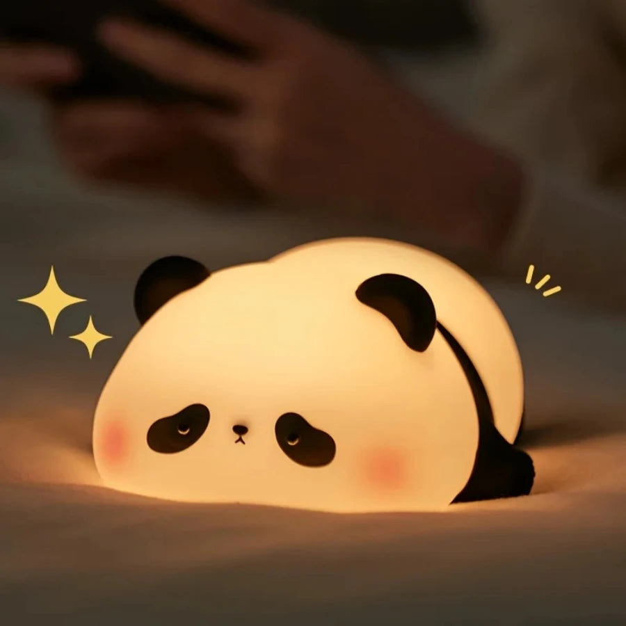 LED Silicone Rabbit Night Light – Touch Sensor Cute Animal Lamp, Bedroom & Kids Table Lamp, Home Decor Gift for Baby and Child