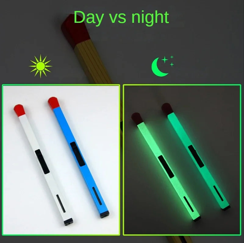 New Creative Match-Style Open Flame Gas Lighter – Durable Metal Igniter for Outdoor Kitchen, Gas Stove & Smoking Accessories