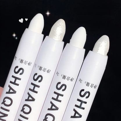 Matte Eyeshadow Stick & White Eyeliner - Shimmer Silver Highlighter Pen