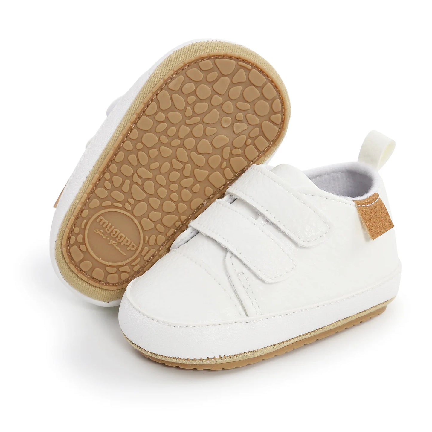 Classic Baby Casual Sneakers – Vintage PU Leather, Soft Rubber Sole, Slip-Resistant Infant Shoes in 4 Colors