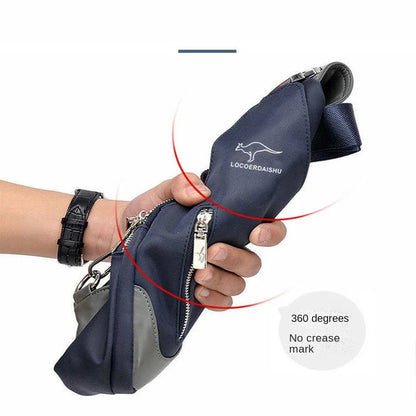 Men's Waterproof Oxford Chest Bag – Korean Style Casual Sport Crossbody Shoulder Messenger Bag