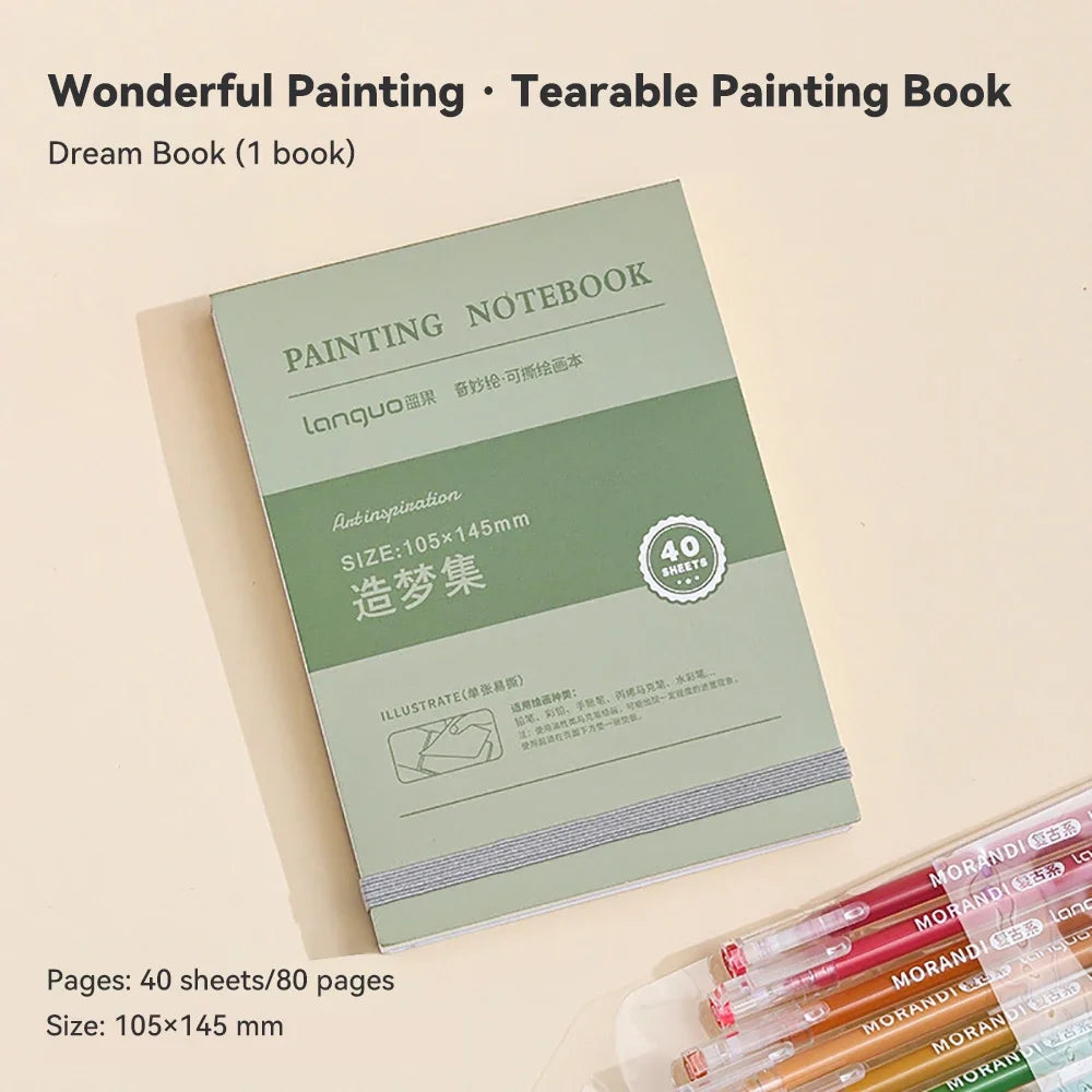 Mini Tearable Sketchbook 250gsm – 40-Sheet Drawing Notebook for Watercolor, Acrylic, Marker, Oil & Gouache