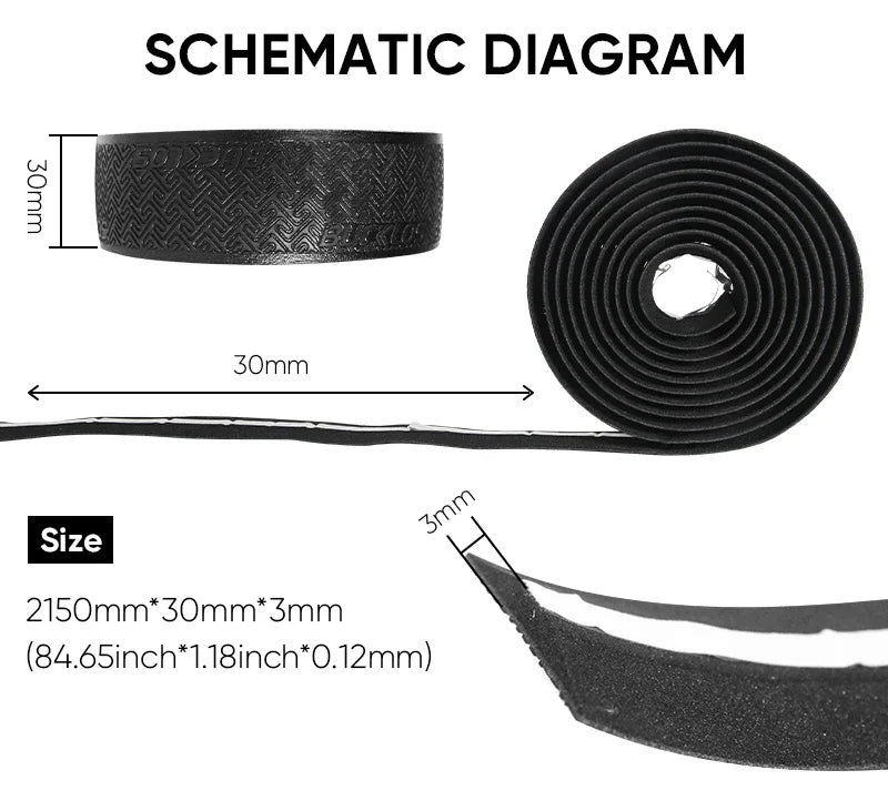 BUCKLOS Bicycle Handlebar Tape – Anti-Slip Waterproof Road Bike Bar Wrap for Cycling Accessories