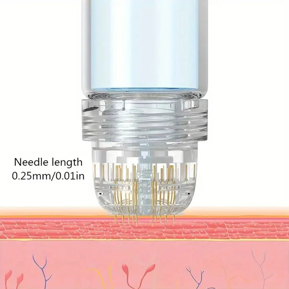 Hydra Needle Titanium Derma Roller & Serum Applicator — 0.2mm/0.25mm for Face & Beard Growth
