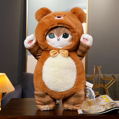 50cm Mofusand Shark Cat Plush Toy Cute Kawaii Soft Stuffed Animal Doll Birthday Gift for Kids