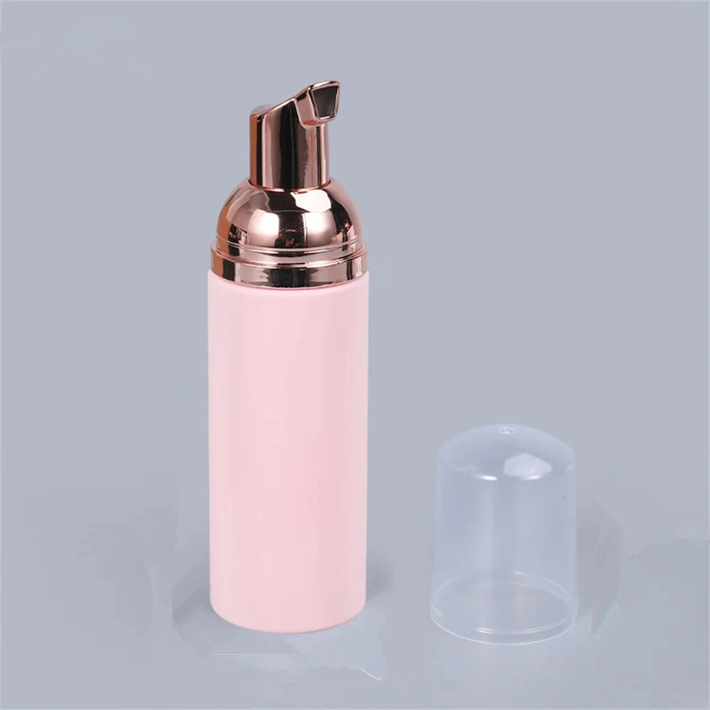 60ml Small Foam Dispenser Pump Bottle - Refillable Plastic Soap Container for Travel, Cleaning & Cosmetics Packaging