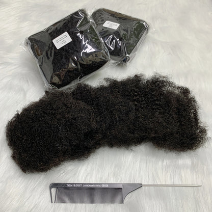 1Pc 30g Brazilian Afro Kinky Curly Remy Human Hair Bulk — No Weft Braiding Extensions for Locs & Braids
