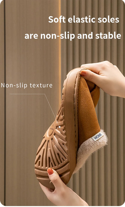 Fashion Women’s Fluffy Slippers – Warm Anti-Slip EVA Indoor Shoes with Thick Sole for Autumn & Winter