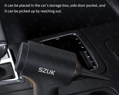 SZUK 18000PA Mini Portable Wireless Car Vacuum Cleaner – Powerful Handheld Cleaning Machine