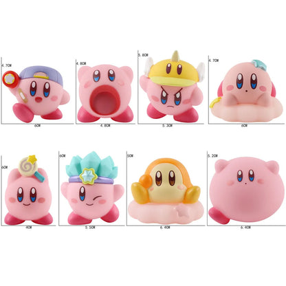 Star Kirby Action Figures — Cute PVC Toys with Cartoon Drawstring Storage Bag, Pocket-Sized Action Figures