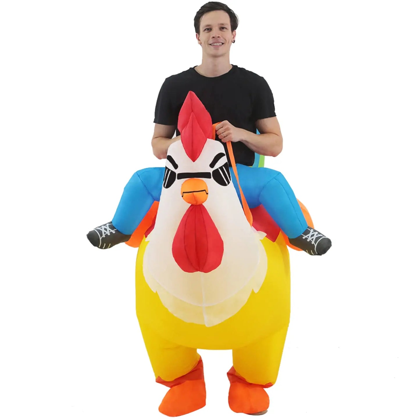Colorful Rooster Inflatable Costume – Halloween & Holiday Party Animal Cosplay Performance Outfit