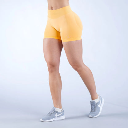 Women's Fitness Sports Leggings – Seamless Low Rise Three-Part Pleated Yoga Shorts for Gym & Workout