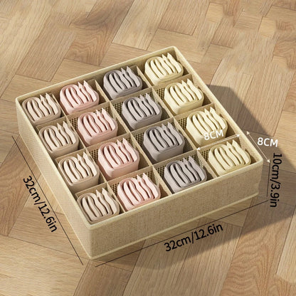 Foldable Underwear Storage Box – Non-Woven Organizer for Panties, Bra, Socks, Clothes Separator for Bedroom Drawers & Wardrobe