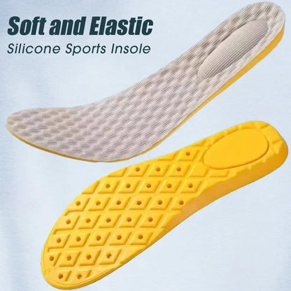 4PCS Soft Latex Memory Foam Insoles – Breathable Orthopedic Shoe Inserts for Men & Women Sports Running Foot Support Cushion Pads