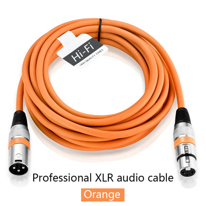 Professional XLR Male to Female Microphone Extension Cable – Balanced 3-Pin Audio Line for Recording, Mixer & Speakers