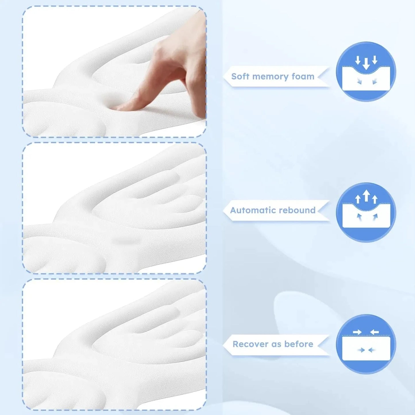 Keyboard & Mouse Wrist Rest Set – Angel Wing Memory Foam Ergonomic Non-Slip Support for Laptop & PC