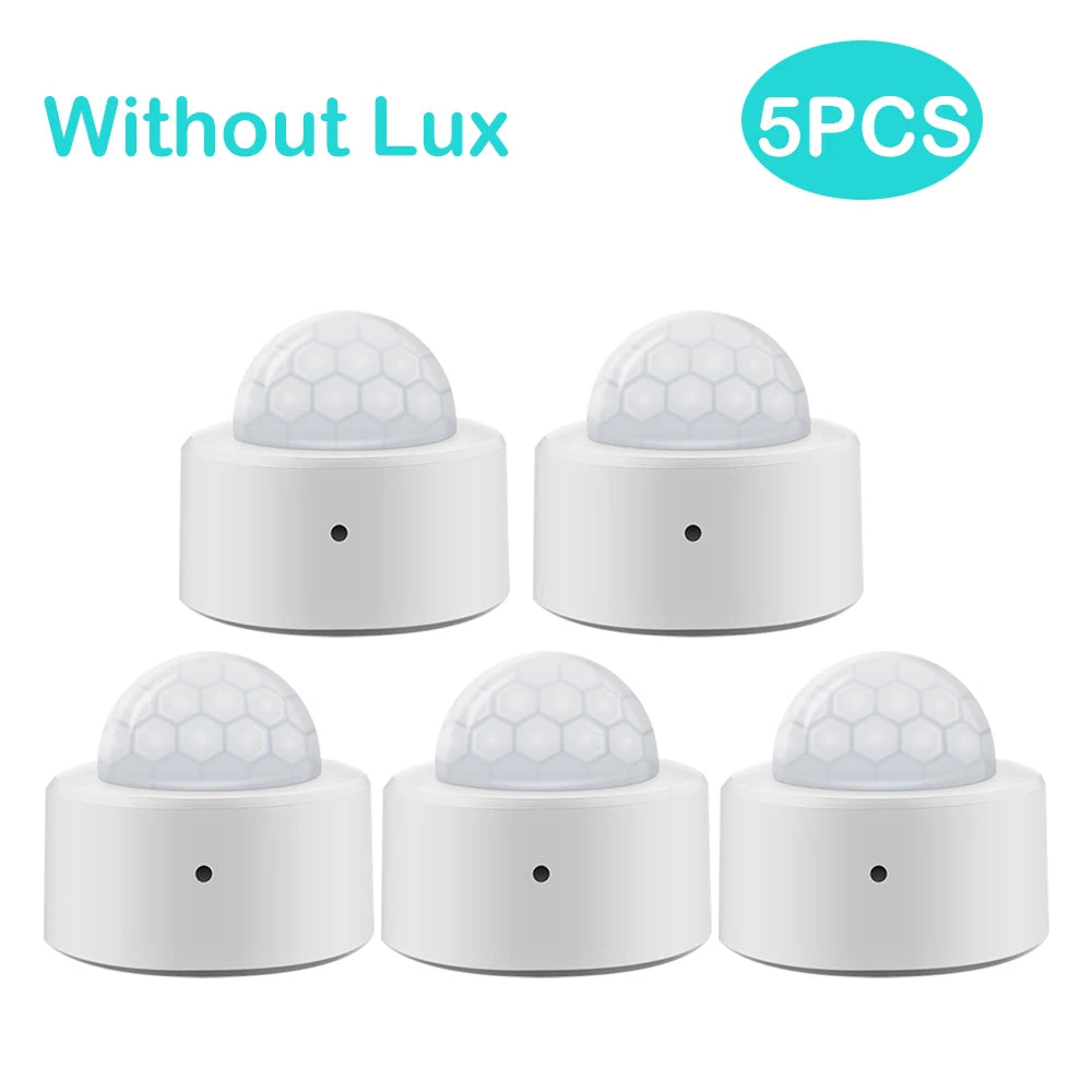 Tuya 2-in-1 ZigBee Mini PIR Motion Detector & Bright Lux Light - Passive Infrared Security Burglar Alarm Sensor
