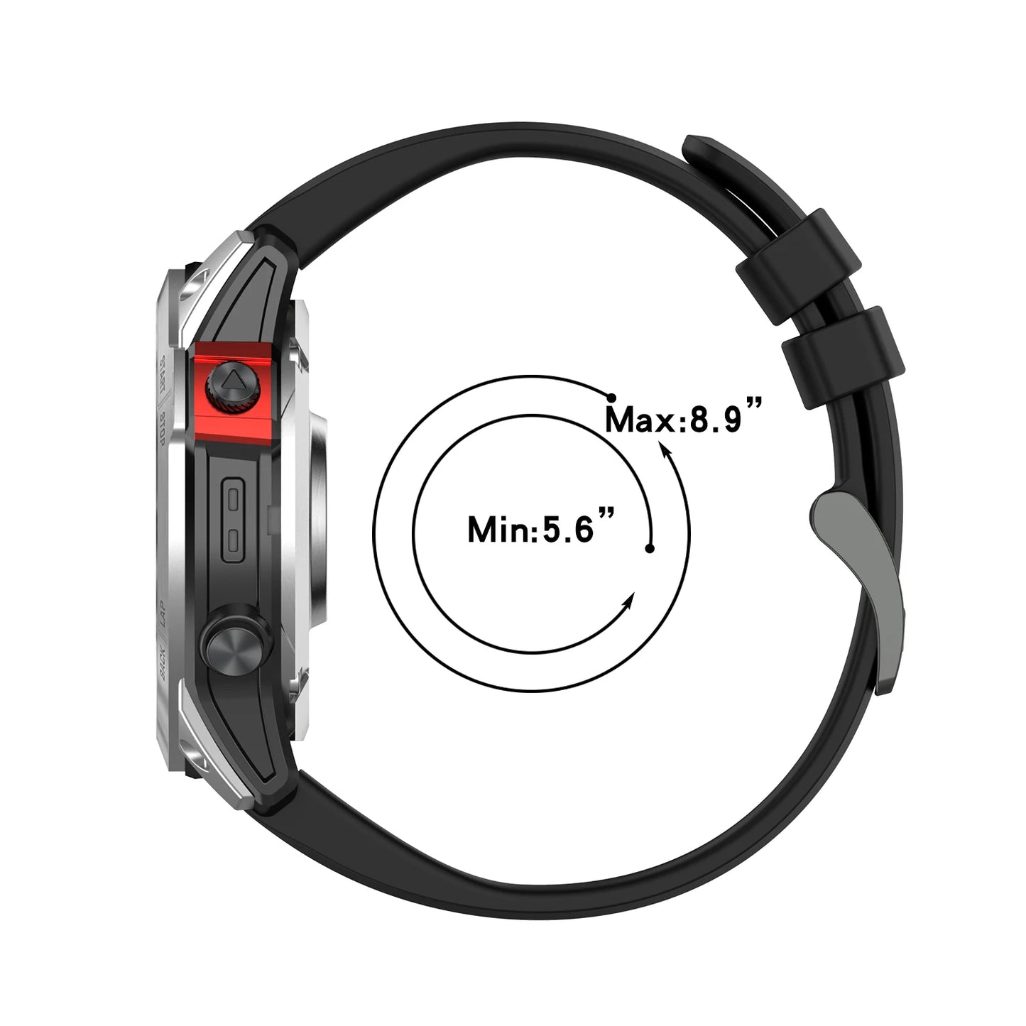 Silicone Watch Strap for Garmin Fenix 7X/7/7S/6/6X/5X/5S/3HR/945/935 – QuickFit 20/22/26mm Wrist Band