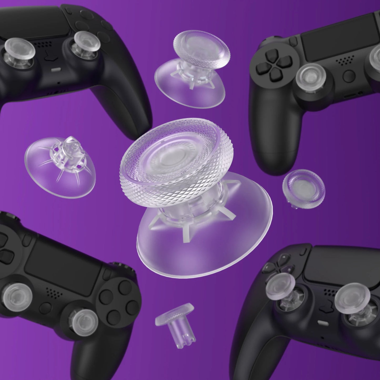eXtremeRate ThumbsGear V3 — Interchangeable Ergonomic Replacement Thumbsticks for PS5 & PS4 Controllers