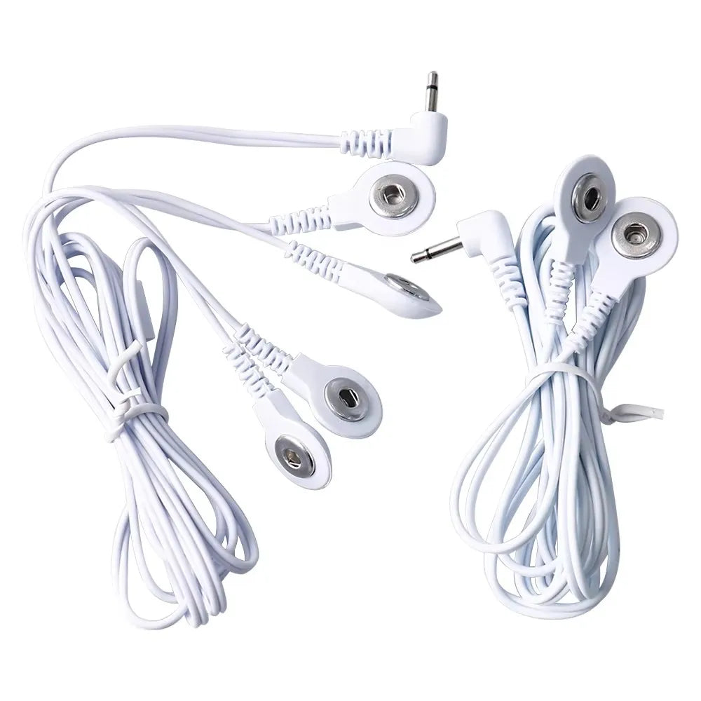 2.5mm Pin Connector Lead Wires - 2/4-Way Electrode Pad Cables for TENS & Muscle Stimulator Units