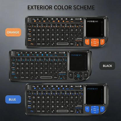 MRSVI A8 Plus Mini Wireless Keyboard - Backlit 2.4GHz & Bluetooth 5.0 Touchpad Keyboard for Android TV, Mac, Laptop & Windows