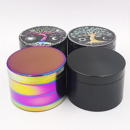 2.5" (63mm) 4-Layer Metal Herb Grinder — Zinc Alloy Tobacco & Spice Crusher for Smoking Accessories