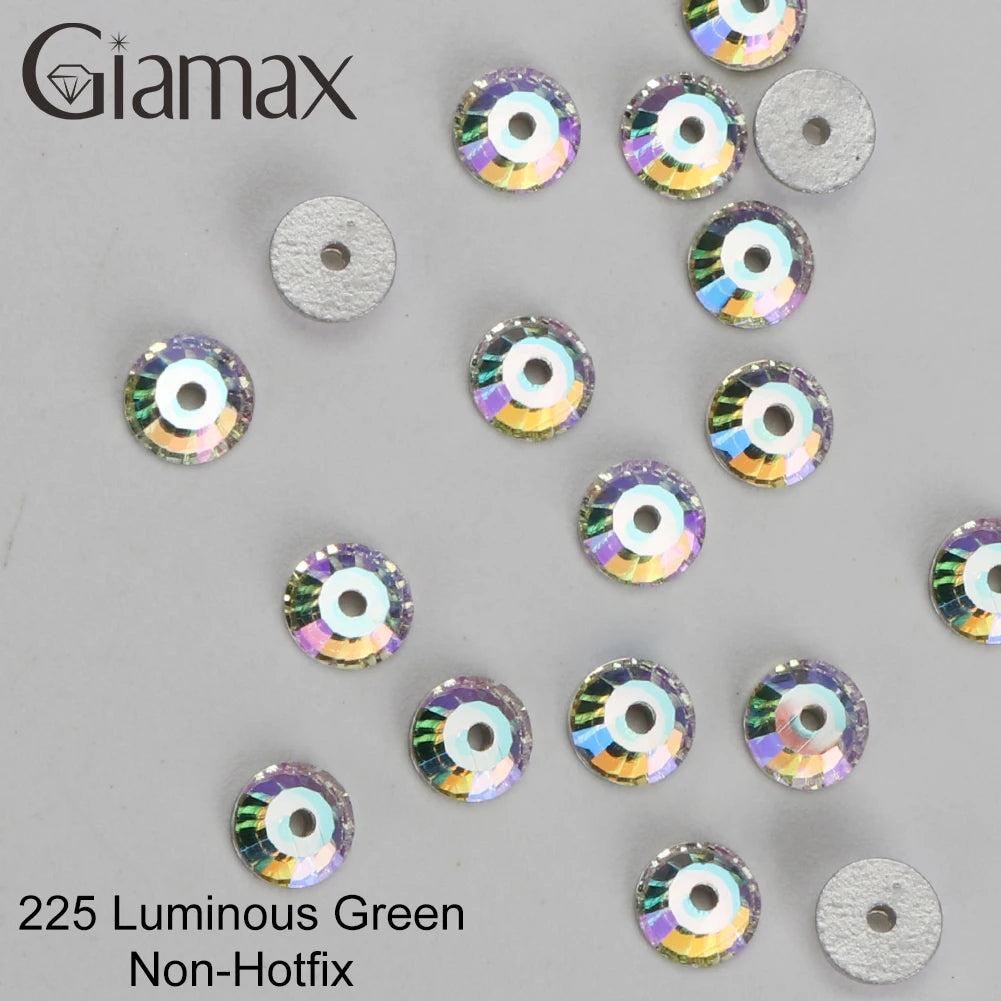 Giamax Purple Velvet Topaz Crystal Rhinestones - Flatback AB Sewing Stones for Garments, Clothes & Bags