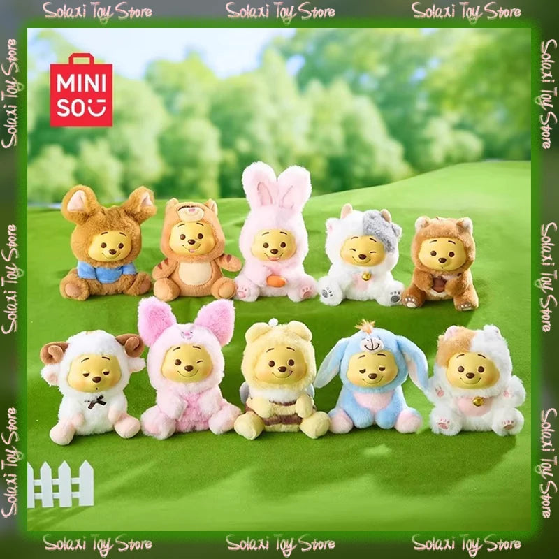 Original Winnie the Pooh Vinyl Plush Blind Box — Naughty Party Pooh Bear Bag Pendant, Cute Surprise Doll Gift