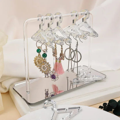 16pcs Hanger-Shaped Jewelry Holders – Personalized Earring Display Racks & Organizer Stands